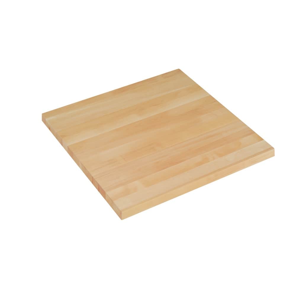 Commercial Solid Wood Tabletop with Support Bars for Indoor Use - 36"W x 36"D x 1.5"H