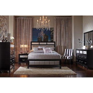 Barzini 5-Piece Bedroom Set with Upholstered Headboard