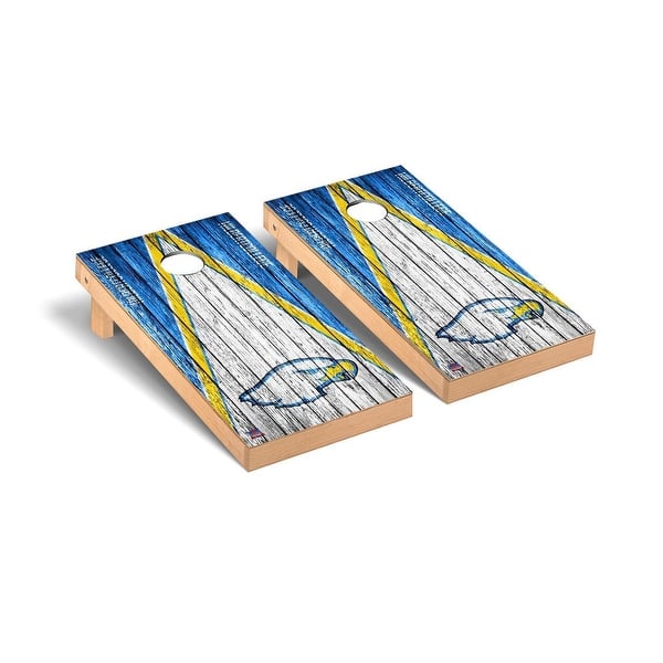 slide 2 of 5, Hilbert College Hawks Triangle Cornhole Board Set
