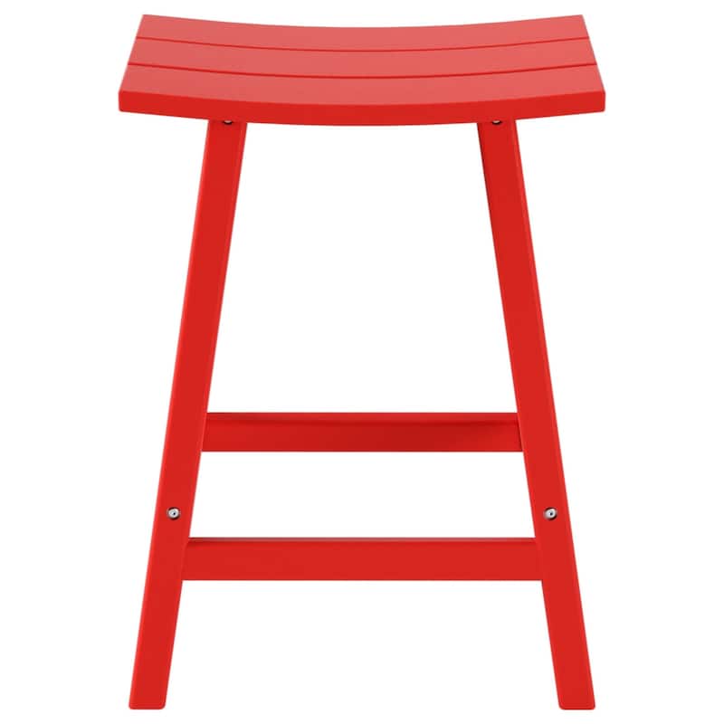 Polytrends Laguna Hdpe All Weather Outdoor Patio 24" Saddle Seat Counter Stool (Set Of 2)