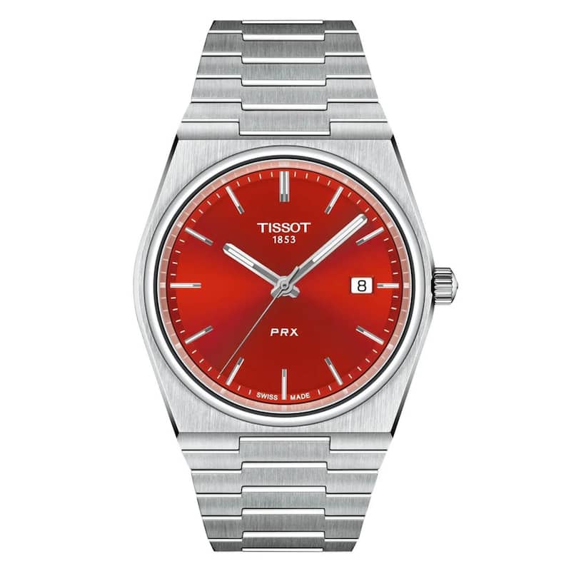 Tissot Men's PRX Red Dial Watch - T1374101142100 - One Size