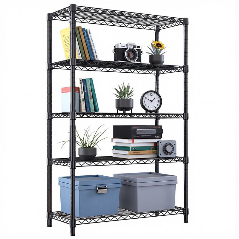 Steel Storage Shelving 5-Tier Utility Shelving Unit Steel Organizer Wire Rack for Home,Kitchen,Office,Garage, 1750 LBS Capacity