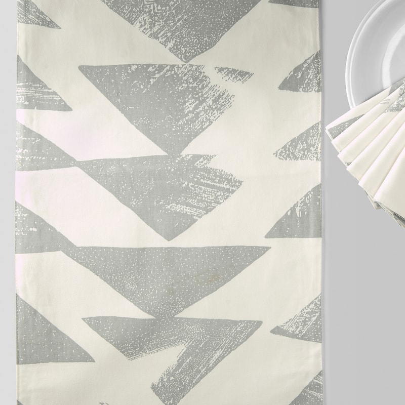 Exclusive Fabrics Triad Printed Cotton Table Runner & Placemats
