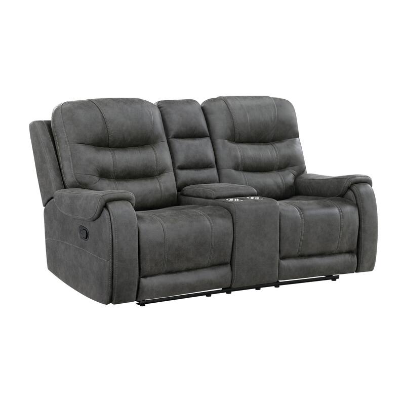 Fremont & Park Gerald 2-Piece Microfiber Manual Reclining Sofa Set - Tab Pull Motion