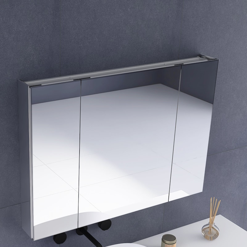 Rectangular Aluminum Recessed Mount /Surface Mount Medicine Cabinet with Mirror