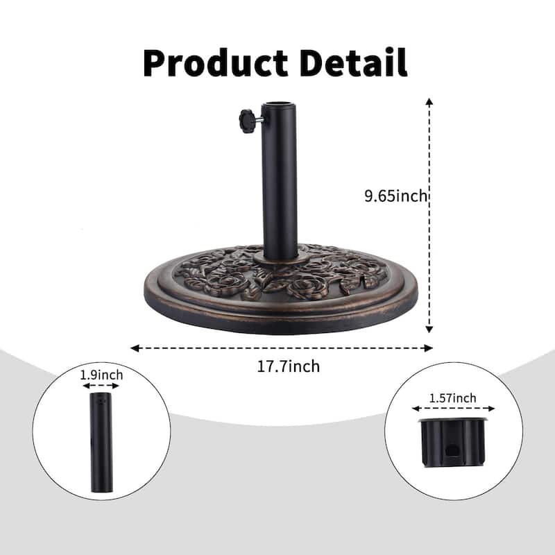 Autlaycil 7.5 ft Outdoor Patio Umbrella with 18 LED Lights Solar & Tassel.