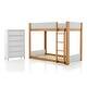 preview thumbnail 13 of 15, Furniture of America Oryas 2-Piece White and Natural Solid Wood Twin over Twin Bunk Bed and Chest Kids Bedroom Set