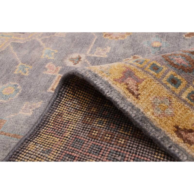 ECARPETGALLERY Hand-knotted Modern Oushak Grey Wool Rug - 7'11 x 9'8