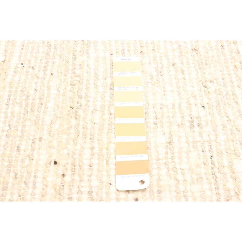 ECARPETGALLERY Braid weave Sienna Beige Wool Rug - 5'1 x 8'4