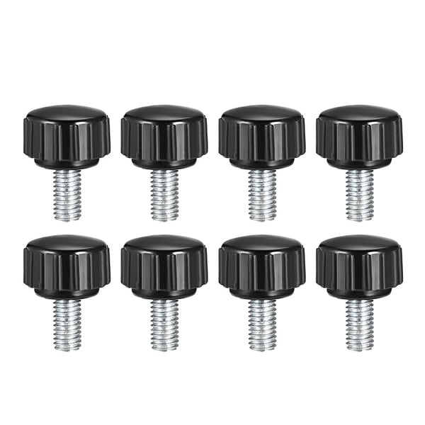 M5 x 10mm Male Thread Knurled Clamping Knobs Grip Thumb Screw on Type 8 Pcs