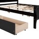 preview thumbnail 11 of 11, Curved Legs Design Platform Bed Frame with 4 Drawers, Full Size, Espresso