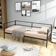 preview thumbnail 2 of 8, Costway Twin Daybed Sofa Bed Frame Metal Platform with Headboard for