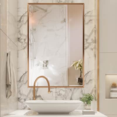 Allan Andrews Rectangular Decorative Stainless Steel Framed Wall & Accent Mirror