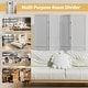 preview thumbnail 8 of 22, 4 Panel Pegboard Display Room Divider 5.6 FT Wooden Foldable Privacy Screen, Wood Room Divider