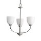 preview thumbnail 1 of 9, Quorum International Reyes 3 Light 22" Wide Chandelier Classic Nickel