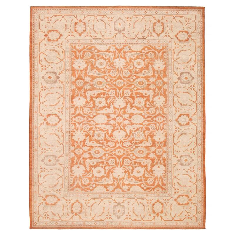ECARPETGALLERY Hand-knotted Chobi Finest Burnt Orange Wool Rug - 7'10 x 10'0 - Burnt Orange - 7'10 x 10'0