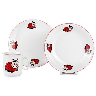 Lady bugs Porcelain Kids Dinnerware Set of 3