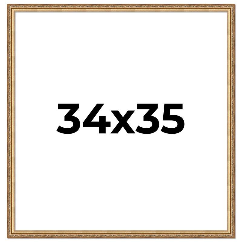 34x35 Frame Red Solid Wood Picture Frame Width 1.75 Inches | Interior Frame Depth 1 13/16 Inches