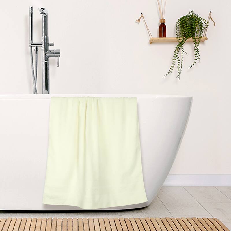 Striped 2-Piece Cotton Bath Towels, Absorbent and Light Weight Towels for Bathroom, Hotel, Spa 28" x 56"