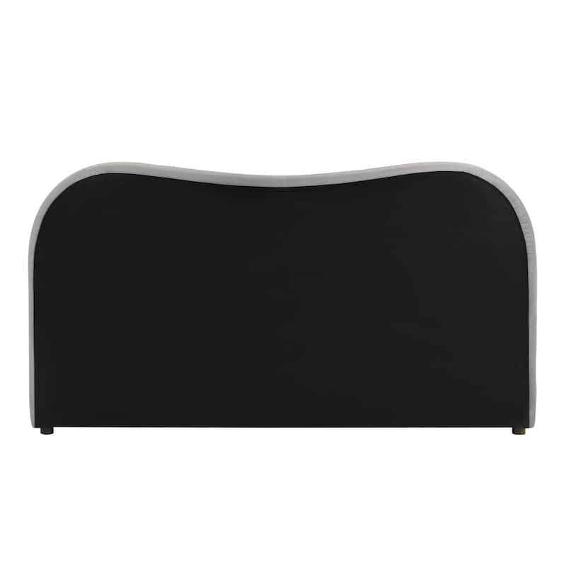 Furniture of America Niric Modern Fabric Upholstered Platform Bed with Storage Footboard
