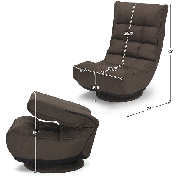 Swivel Gaming Floor Chair With Arms Back Support Adjustable Floor Sofa For Adults Teens Lazy Sofa Lounger Video Game Chair Green Sports Outdoors Sports Fitness