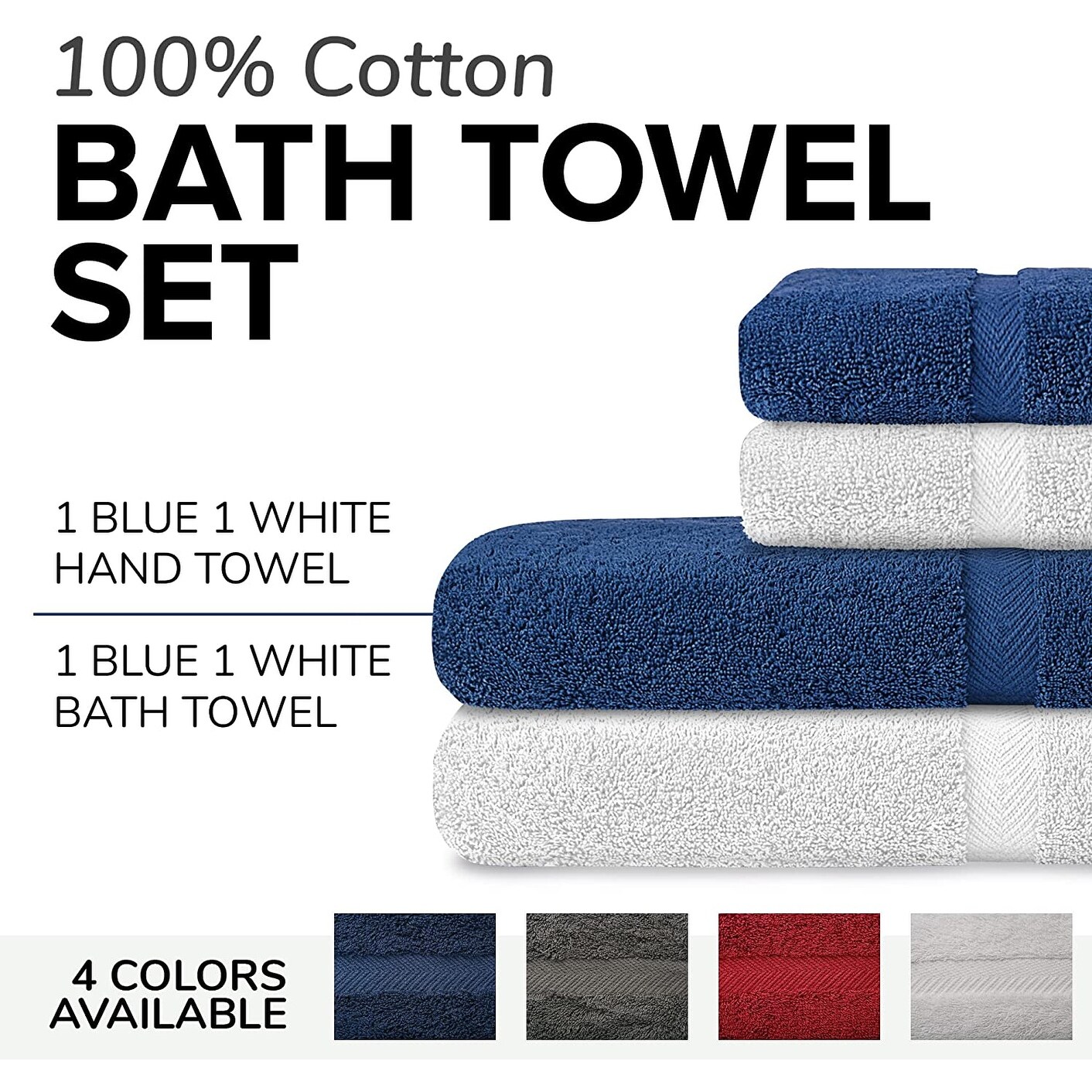 Stony-Edge, Luxury Bath Towels Set for Bathroom - 100% Soft Cotton, 2 Bath  Towel