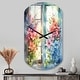 preview thumbnail 1 of 4, Designart - Window Of Floral Blooms I - Window Large Wall Clocks - Traditional Wall Clock in Cylinder Shape