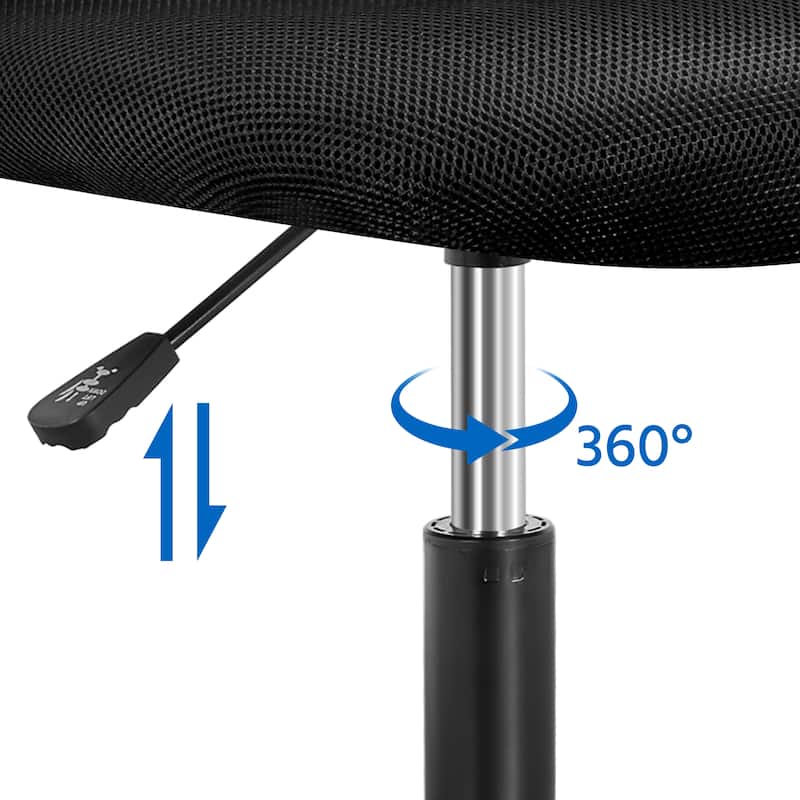 Yaheetech Adjustable Armless Office Chair Swivel Computer Study Chair