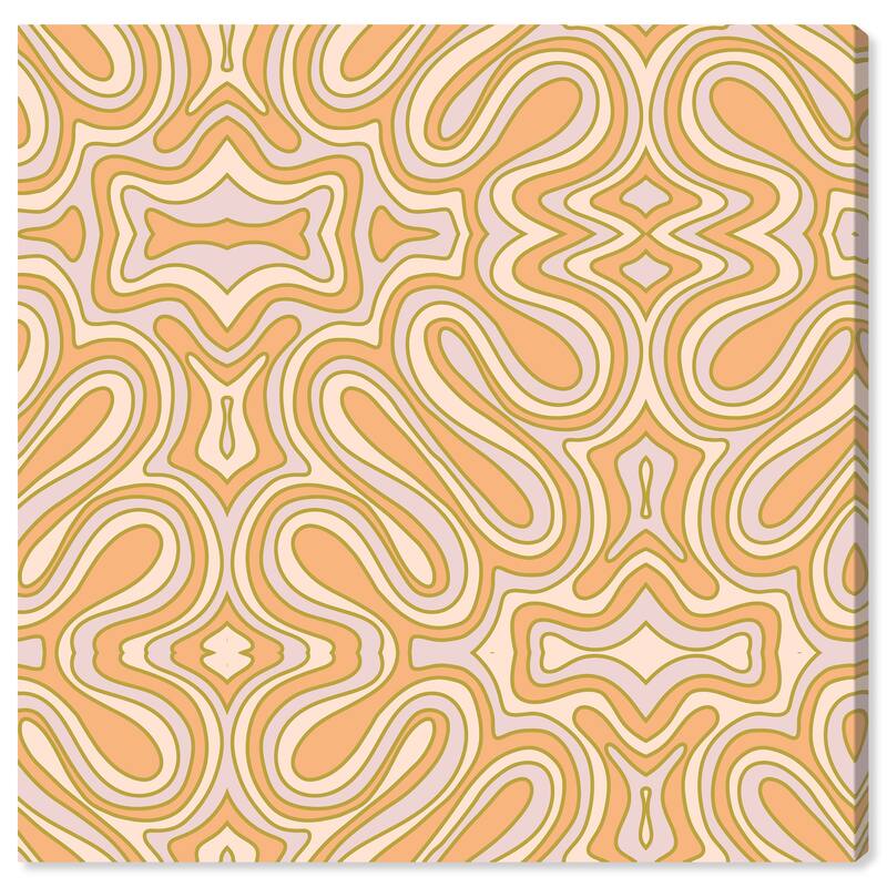 Wynwood Studio Canvas Abstract Future is Retro Abstract Pink and Light Pink Modern & Contemporary Wall Art Canvas Print - 30 x 30