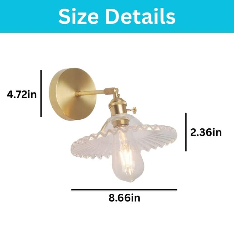 E27 Wall sconce transparent bedroom lamps wall glass wall light