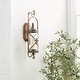 preview thumbnail 1 of 18, Bronze Metal Suspended Studded Fleur De Lis Wall Sconce with Scroll Details - 7 x 6 x 20 Bronze