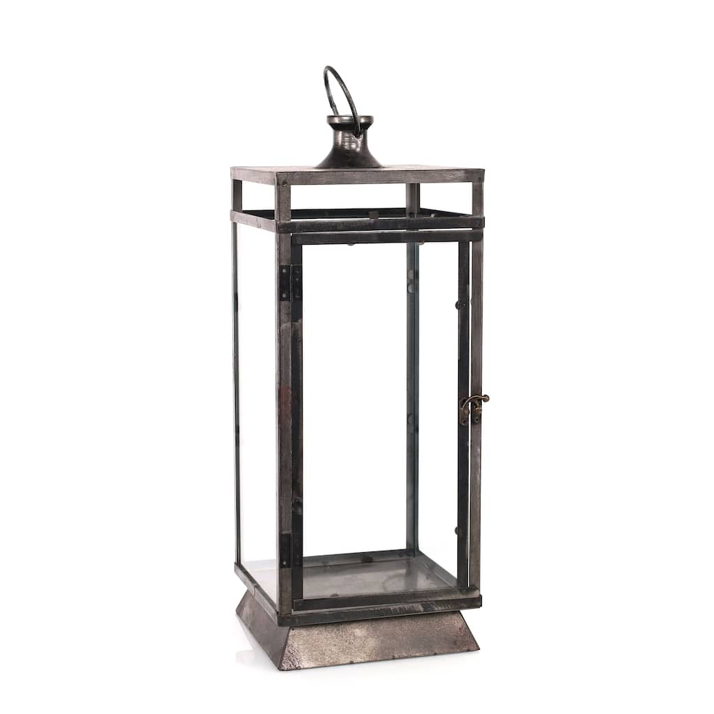 Black Metal Lantern 20.5"H