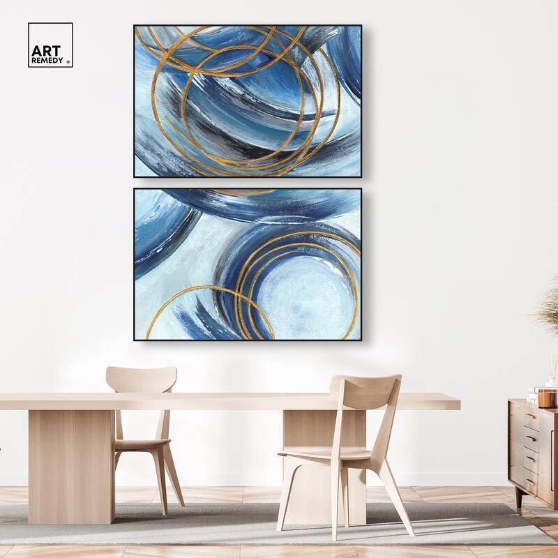Golden Riviera Canvas Set of 2 by Art Remedy