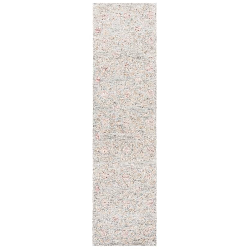 SAFAVIEH Handmade Ebony Shizue Wool Rug - Beige/Rust - 2'3" x 9' Runner