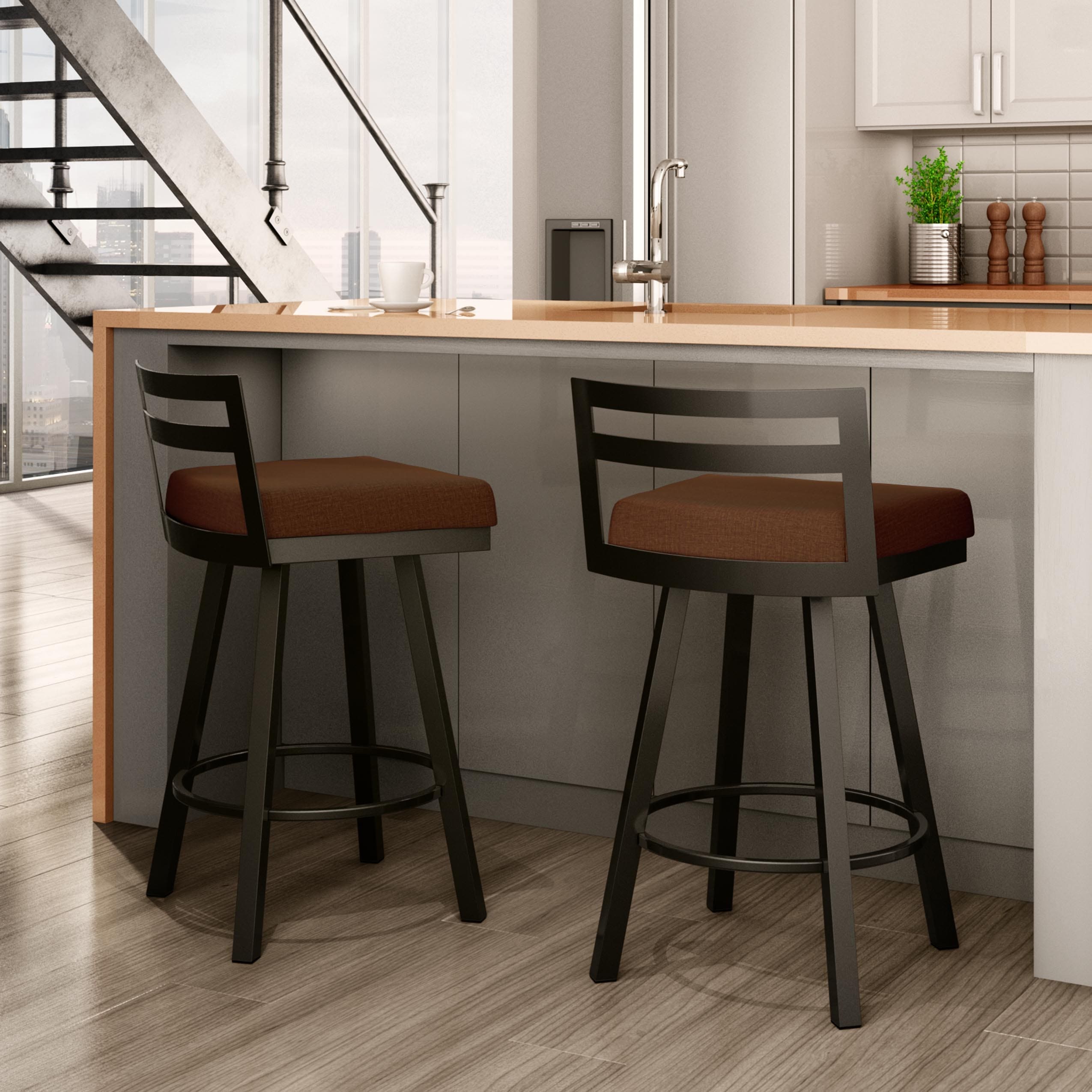Amisco Derek Swivel Bar Stool Overstock 20254887