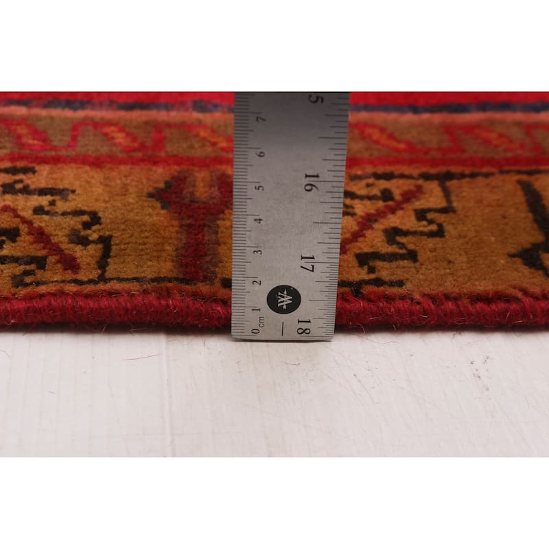 ECARPETGALLERY Hand-knotted Konya Anatolian Red Wool Rug - 3'9 x 9'3