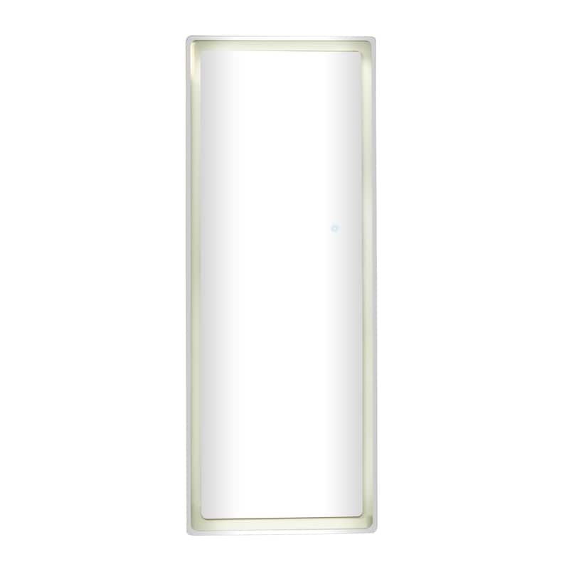 Glass Anti Fog Mirror with LED Light - Silver - Roche River Decor - Silver - 26"W, 67"H