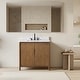 preview thumbnail 2 of 72, Vanity Art Lucerne Freestanding Bathroom Vanity with Stone Top, Hidden Power Station, Hair Dryer Holder, USB Charging Shelf 36" - Tan