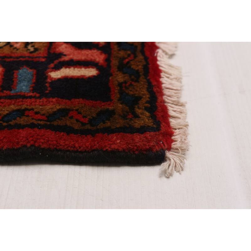 ECARPETGALLERY Hand-knotted Andelz Red Wool Rug - 3'9 x 10'11