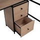 preview thumbnail 13 of 26, Full Size Metal Loft Bed with Bookcase, Desk, and Cabinet, Black