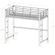 preview thumbnail 5 of 4, Walker Edison Abner Silver Metal Full Size Loft Bed