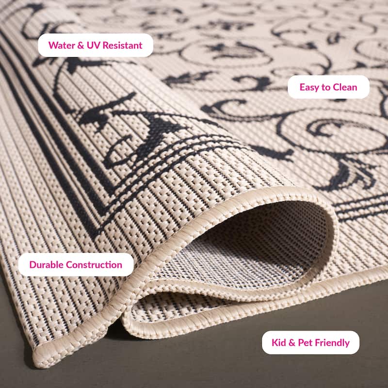 SAFAVIEH Courtyard Clarine Indoor/ Outdoor Waterproof Patio Backyard Rug