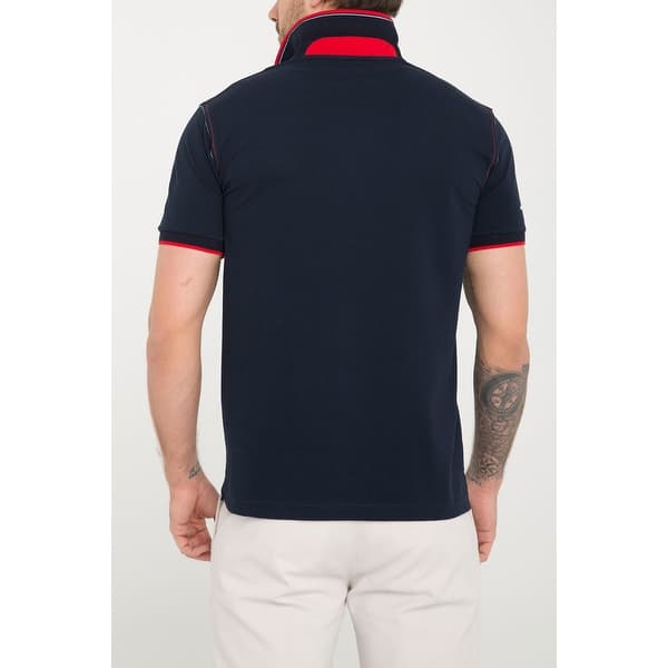Shop Sir Raymond Tailor Jigger Short Sleeve Polo Shirt In Navy