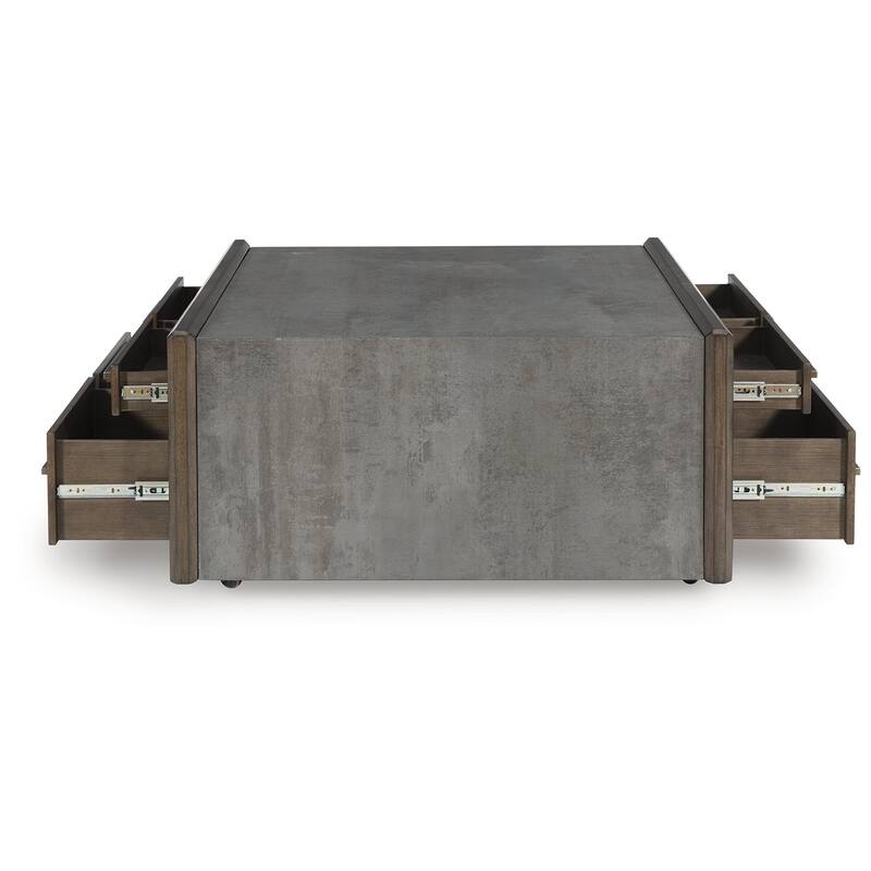 Signature Design by Ashley Kallenny Brown/Gray Coffee Table - 40"W x 40"D x 19"H