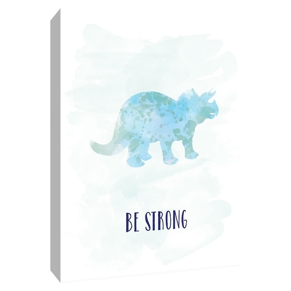 PTM Images 9-148614 PTM Canvas Collection 10" x 8" - "Be Strong Dino" Giclee Sayings & Quotes Art Print on Canvas