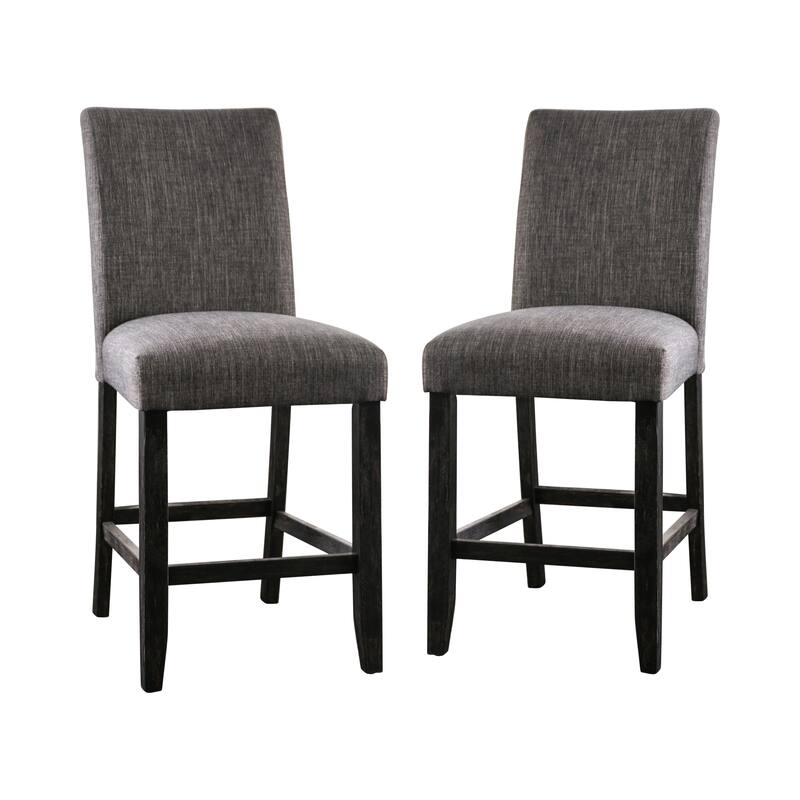 Shap Rustic Linen Counter Height Chairs (Set of 2) by Furniture of America