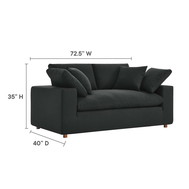 Commix Down Filled Overstuffed Loveseat - N/A