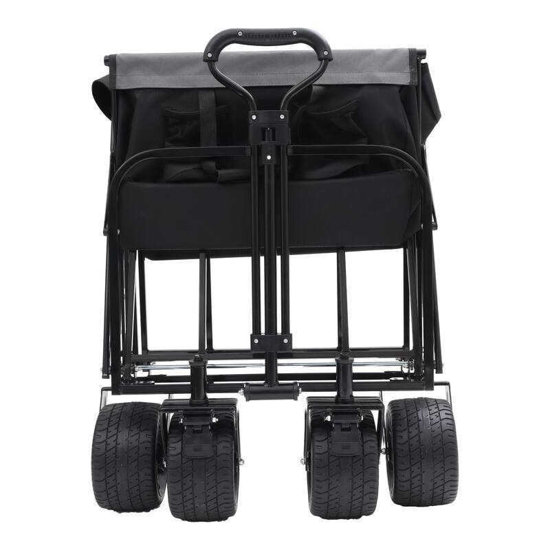 440 lb Collapsible Floral Wagon Cart with 360° Swivel Wheels
