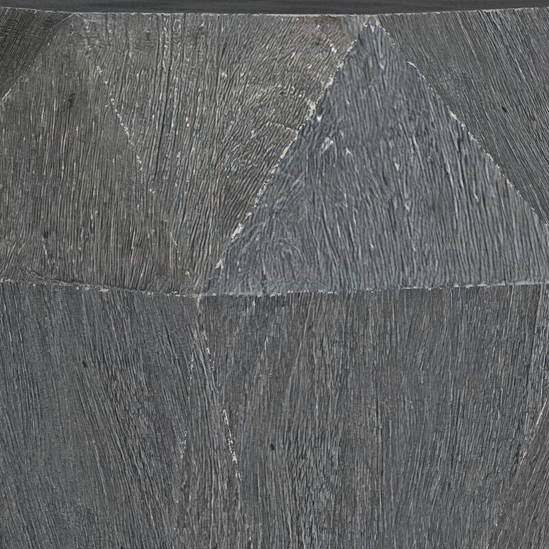 Cinti Accent Side Table, Gemstone Shape, Natural Gray Mango Wood