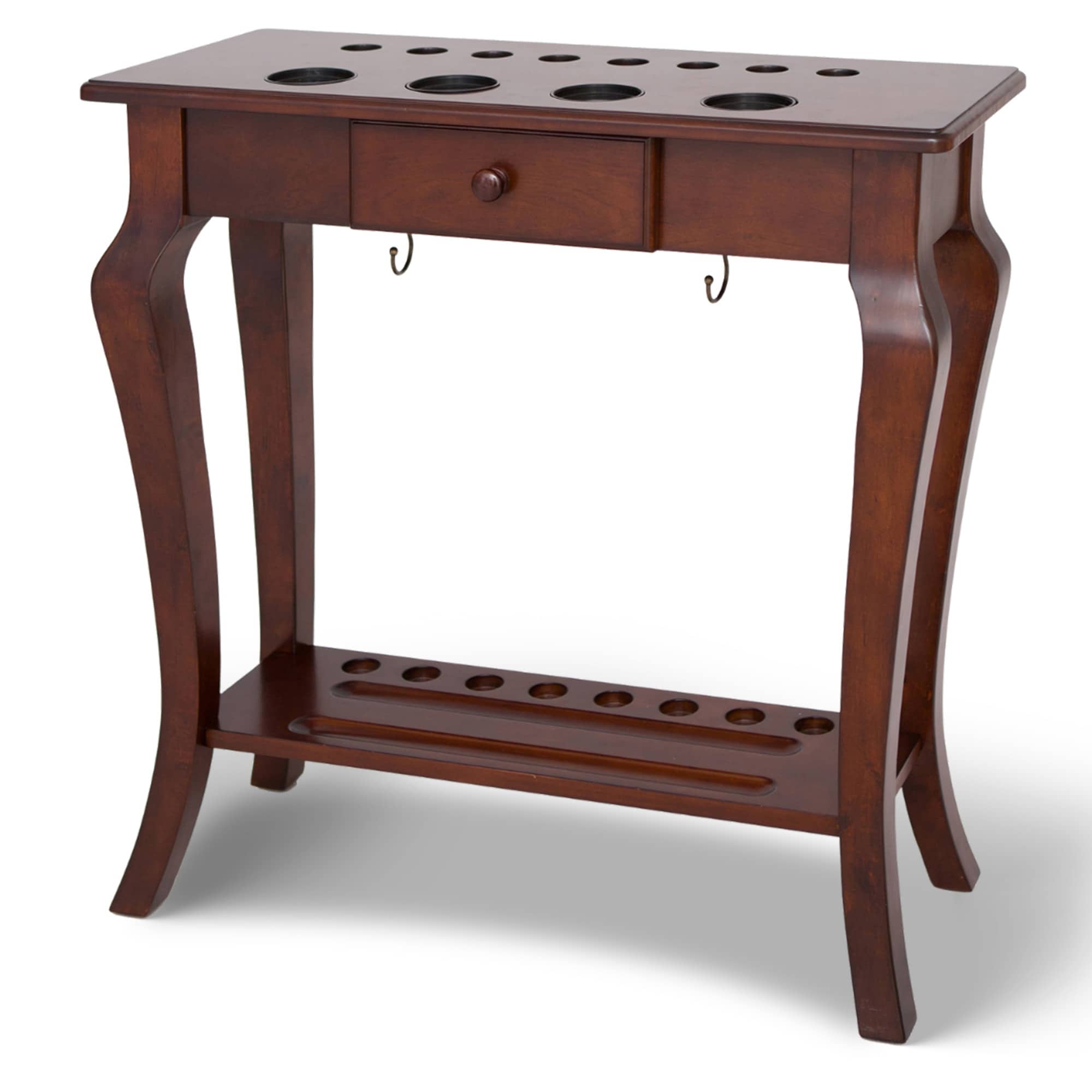 Hathaway Deluxe 30-in Floor Billiard Cue Rack Walnut Finish